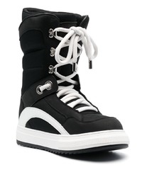 Мужские черные кожаные высокие кеды от DSQUARED2