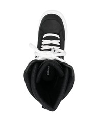 Мужские черные кожаные высокие кеды от DSQUARED2