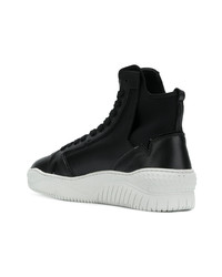 Мужские черные кожаные высокие кеды от Just Cavalli