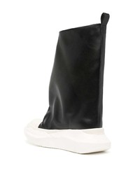 Мужские черные кожаные высокие кеды от Rick Owens DRKSHDW