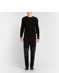 Мужские черные кожаные высокие кеды от Alexander McQueen