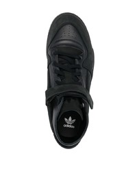 Мужские черные кожаные высокие кеды от adidas