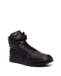 Мужские черные кожаные высокие кеды от Officine Creative