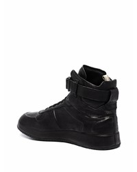 Мужские черные кожаные высокие кеды от Officine Creative