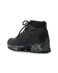 Женские черные кожаные высокие кеды от Premiata