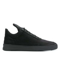 Мужские черные кожаные высокие кеды от Filling Pieces