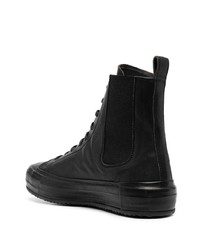 Мужские черные кожаные высокие кеды от Officine Creative