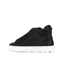 Мужские черные кожаные высокие кеды от Etq.