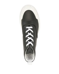 Мужские черные кожаные высокие кеды от Pierre Hardy