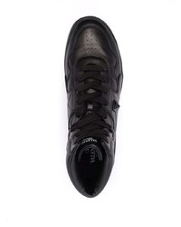 Мужские черные кожаные высокие кеды от Valentino Garavani