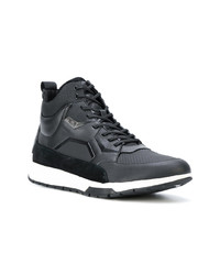 Мужские черные кожаные высокие кеды от Calvin Klein