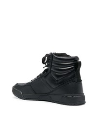 Мужские черные кожаные высокие кеды от Calvin Klein