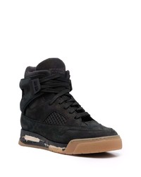 Мужские черные кожаные высокие кеды от Maison Margiela