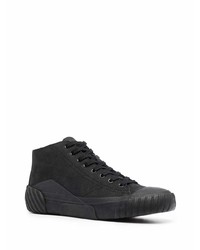 Мужские черные кожаные высокие кеды от Kenzo