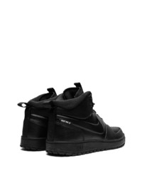 Мужские черные кожаные высокие кеды от Nike