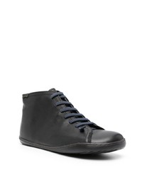 Мужские черные кожаные высокие кеды от Camper