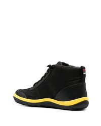 Мужские черные кожаные высокие кеды от Camper