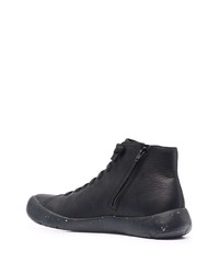 Мужские черные кожаные высокие кеды от Camper