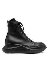 Мужские черные кожаные высокие кеды от Rick Owens DRKSHDW