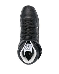 Мужские черные кожаные высокие кеды от Enterprise Japan