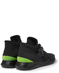 Мужские черные кожаные высокие кеды от Christopher Kane