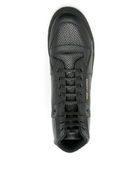 Мужские черные кожаные высокие кеды от Saint Laurent