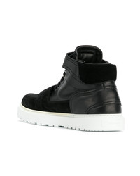 Мужские черные кожаные высокие кеды от Kris Van Assche