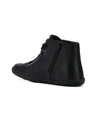 Мужские черные кожаные высокие кеды от Camper