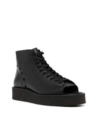 Мужские черные кожаные высокие кеды от Yohji Yamamoto