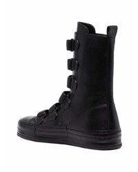Мужские черные кожаные высокие кеды от Ann Demeulemeester