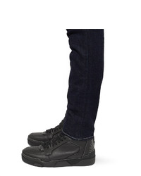 Мужские черные кожаные высокие кеды от Givenchy