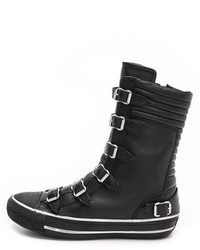 Женские черные кожаные высокие кеды от Ash