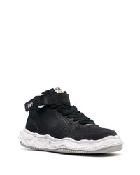 Мужские черные кожаные высокие кеды от Maison Mihara Yasuhiro