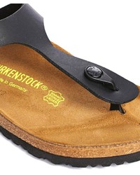 Черные кожаные вьетнамки от Birkenstock