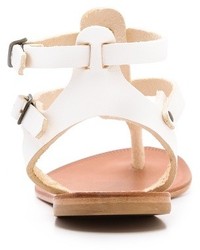 Черные кожаные вьетнамки от Joie a la Plage