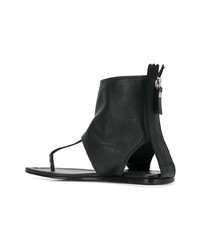 Черные кожаные вьетнамки от AGL