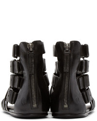 Черные кожаные гладиаторы от Marsèll