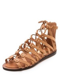 Черные кожаные гладиаторы от Dolce Vita