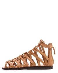 Черные кожаные гладиаторы от Dolce Vita