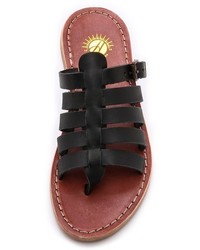 Черные кожаные гладиаторы от Hudson