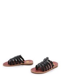 Черные кожаные гладиаторы от Hudson