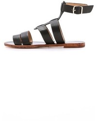 Черные кожаные гладиаторы от Matiko