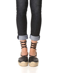 Черные кожаные гладиаторы от Soludos