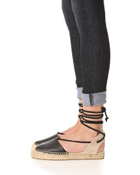 Черные кожаные гладиаторы от Soludos