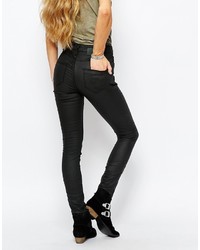 Черные кожаные джинсы скинни от Blend She