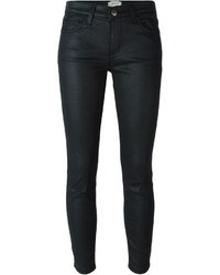 Черные кожаные джинсы скинни от Current/Elliott