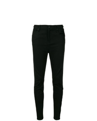 Черные кожаные джинсы скинни от RtA