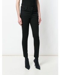 Черные кожаные джинсы скинни от RtA