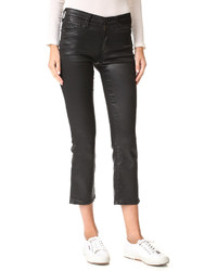 Женские черные кожаные джинсы от AG Jeans