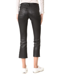 Женские черные кожаные джинсы от AG Jeans